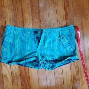 Striped Teal Shorts